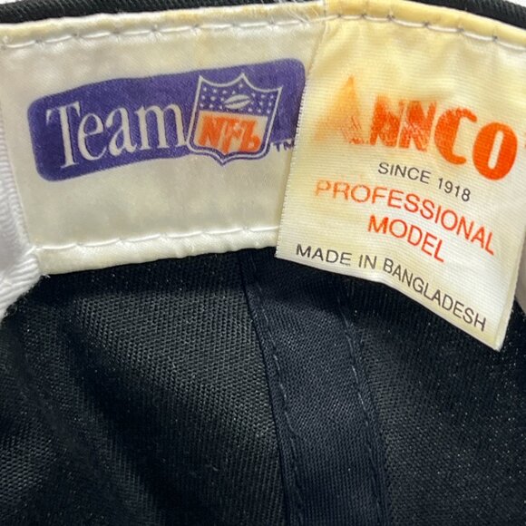 Vintage 90s Pittsburgh Steelers Snapback Hat Annco NFL Black Adjustable Cap - Picture 8 of 10